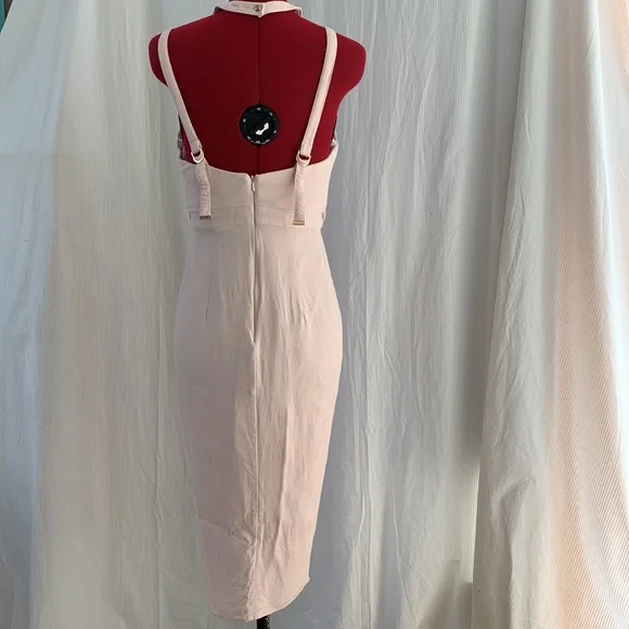 SHEIKE Blush Pink Tulip Skirt Midi Dress Size 10 - Picture 8 of 11